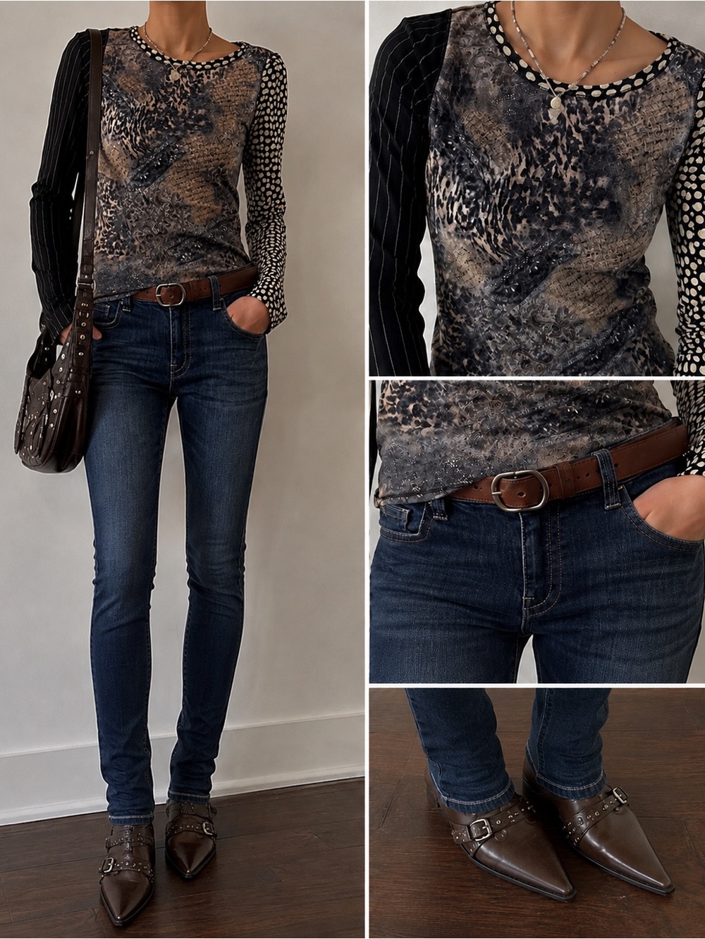 Vintage Jean Paul Gaultier Dark Blue Slim Straight Jeans